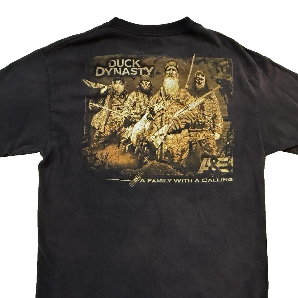 Duck‎ Dynasty T Shirt Mens L Black 2012 A&E TV Show Licensed Fader Y2K Graphic
